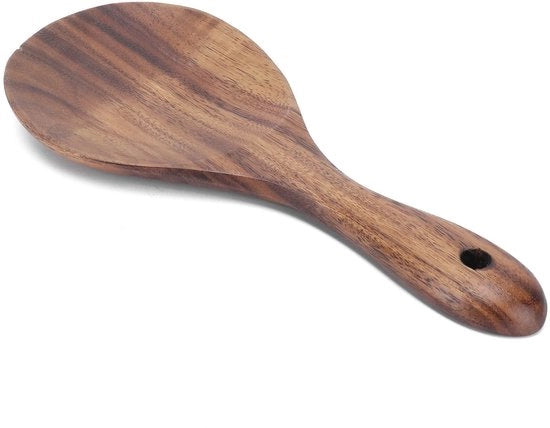 Lettiera per Riso in Legno - Accessorio Cucina - Equipaggiamento Cottura - Leggero - 18x8cm - Sostenibile - Tasca di Sostegno Igiene - Scopertere Riso