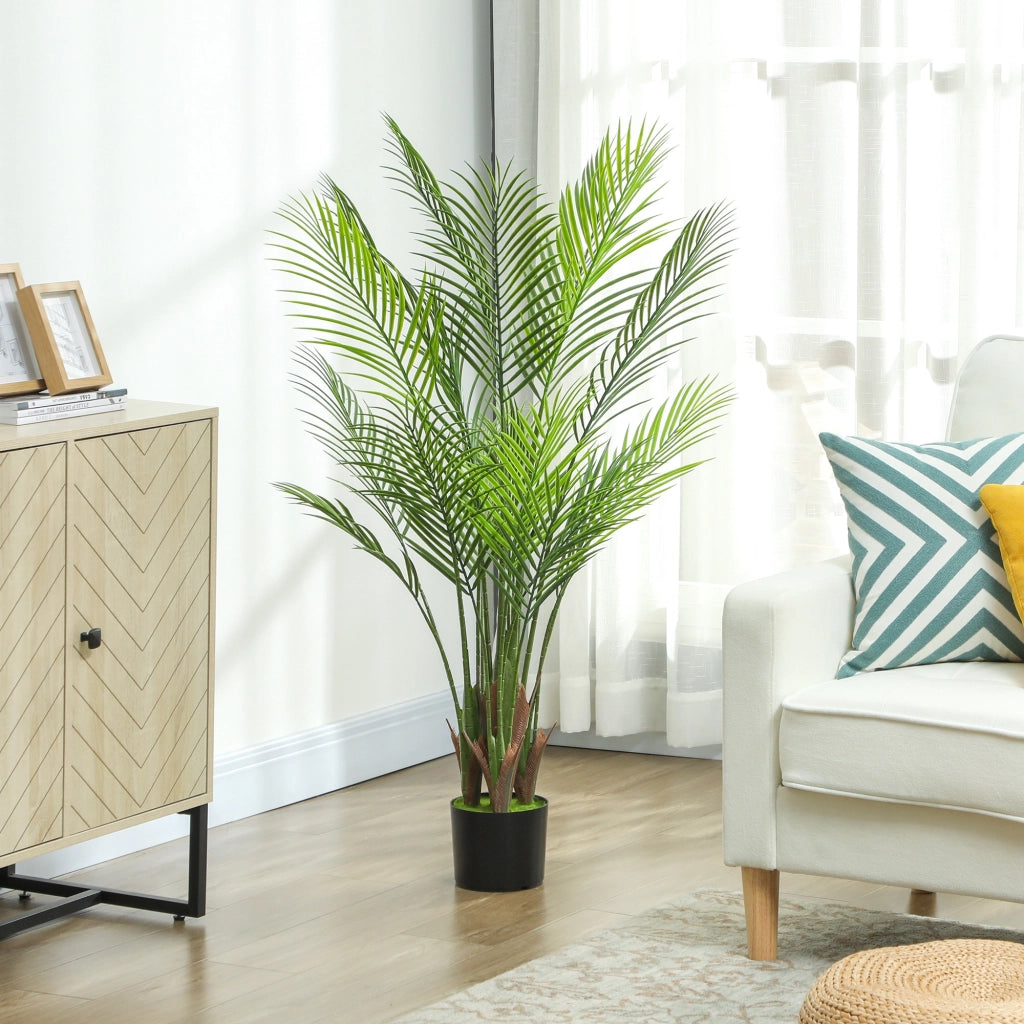 Pianta artificiale palma interno 120 cm ¨C Xylo ¨C verde con vaso plastica
