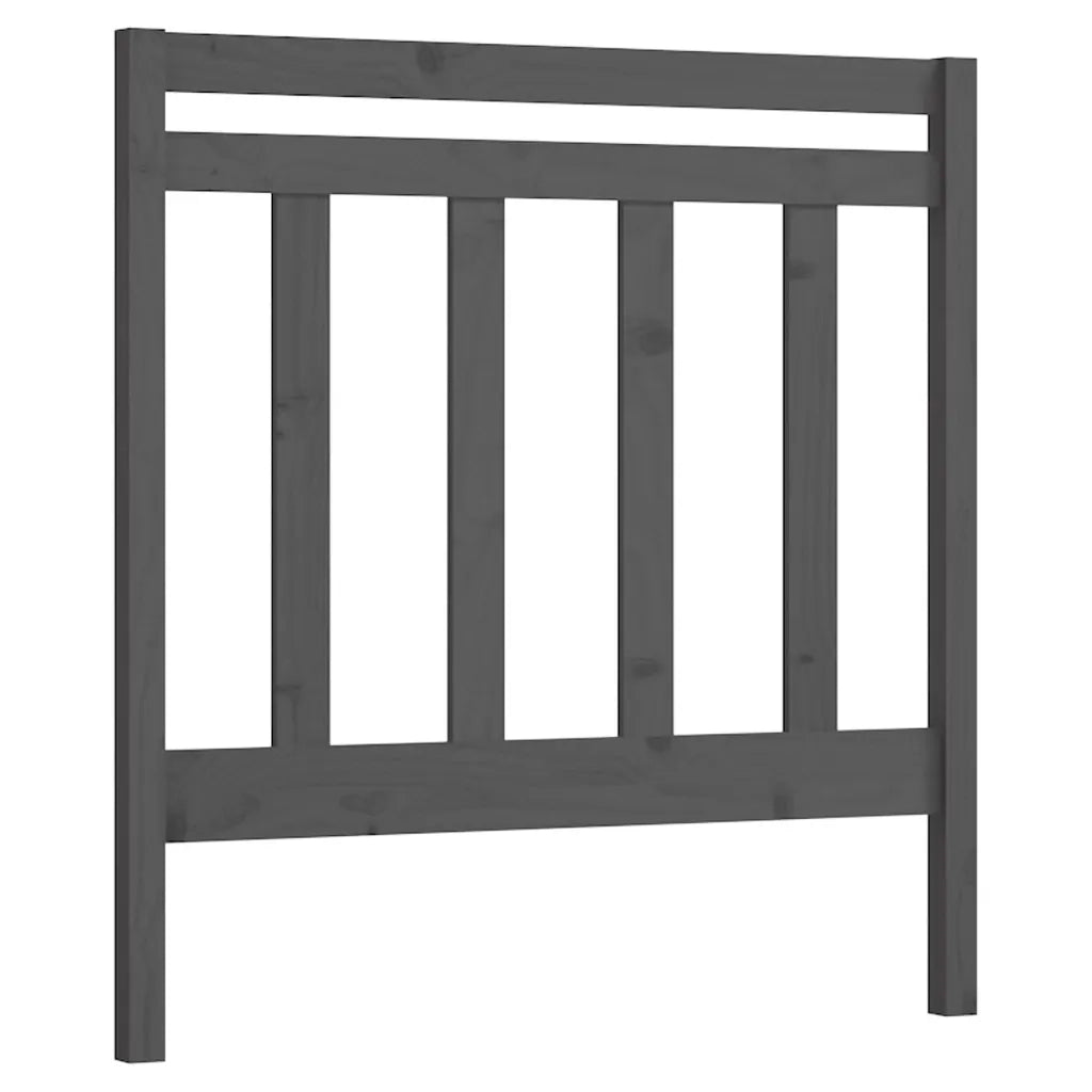 Testiera per Letto-Testata-Testiera Decorativa Grigia 106x4x100cm in Legno Massello di Pino 820459