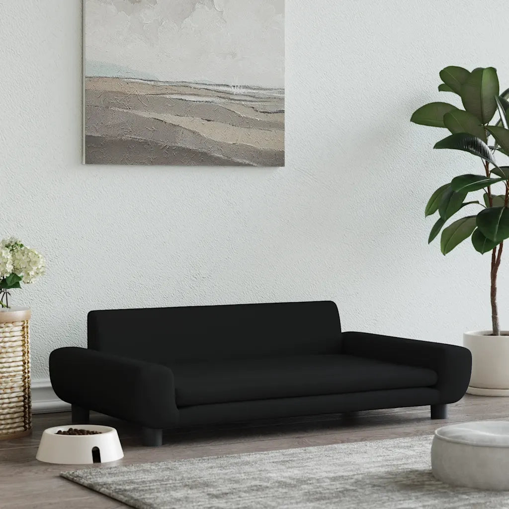 Lettino per Cani Nero 100x54x33 cm in Vellutocod mxl 95246
