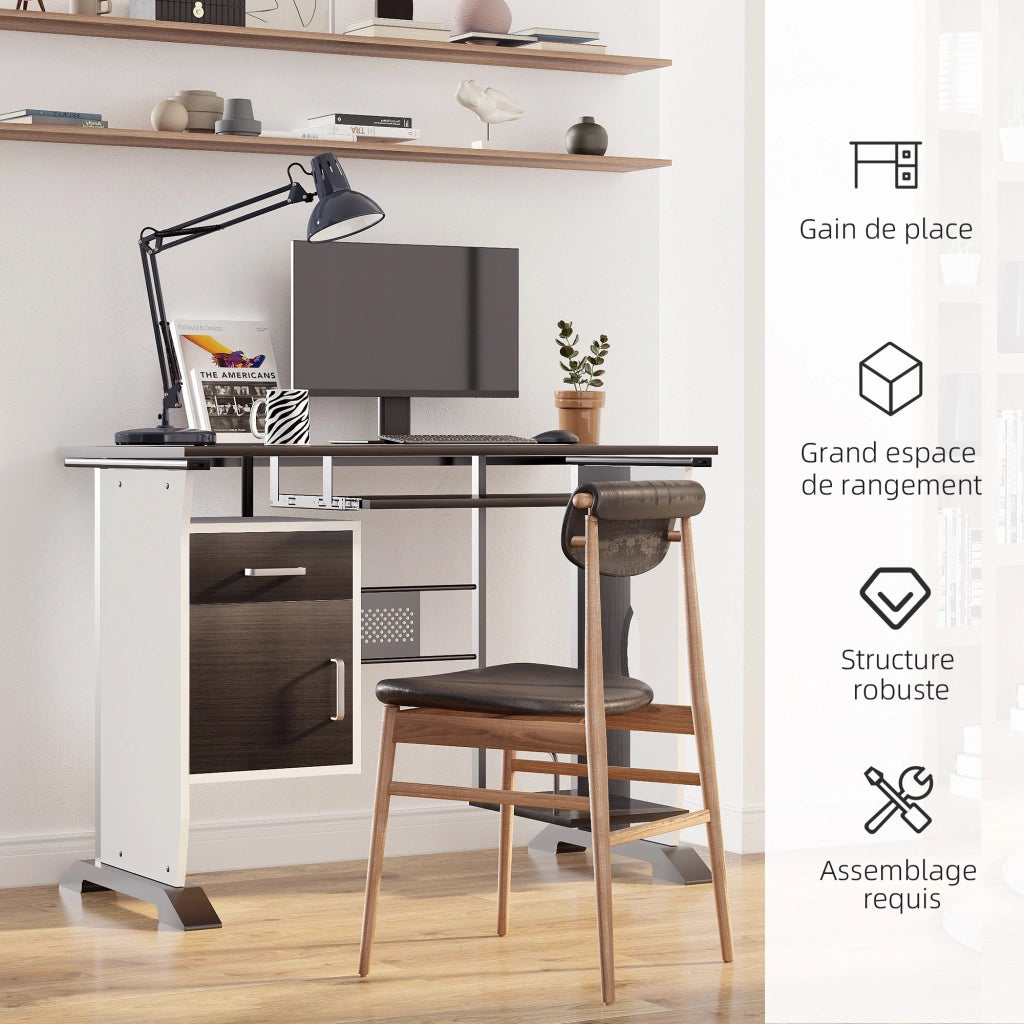 Scrivania Computer ¨C Minimal ¨C Legno Rovere Marrone 100x52x75 cm