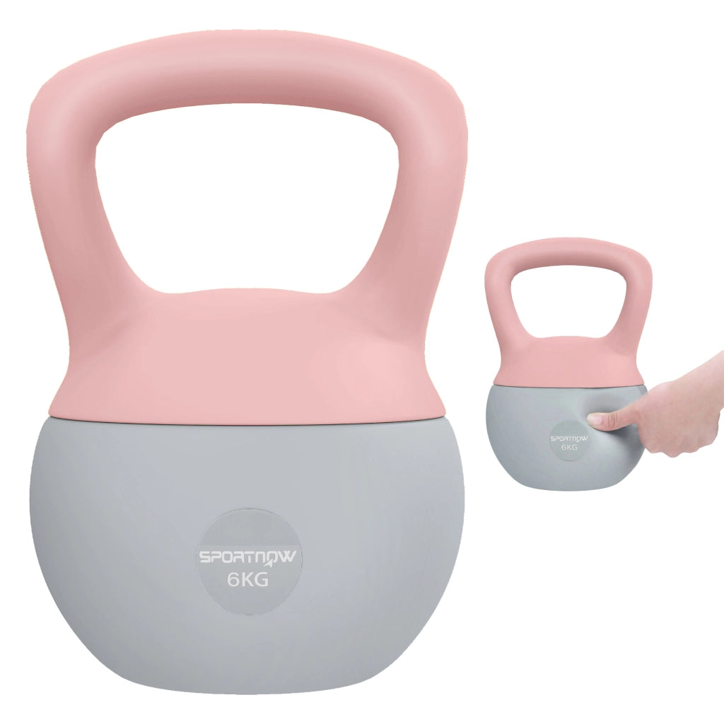 Kettlebell 6 kg ¨C Minimal ¨C Rosa 19x19x28 cm
