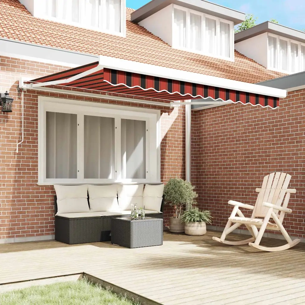 Tenda da Sole Rosso e Nero 350 x 250 x 165 cm 3330238