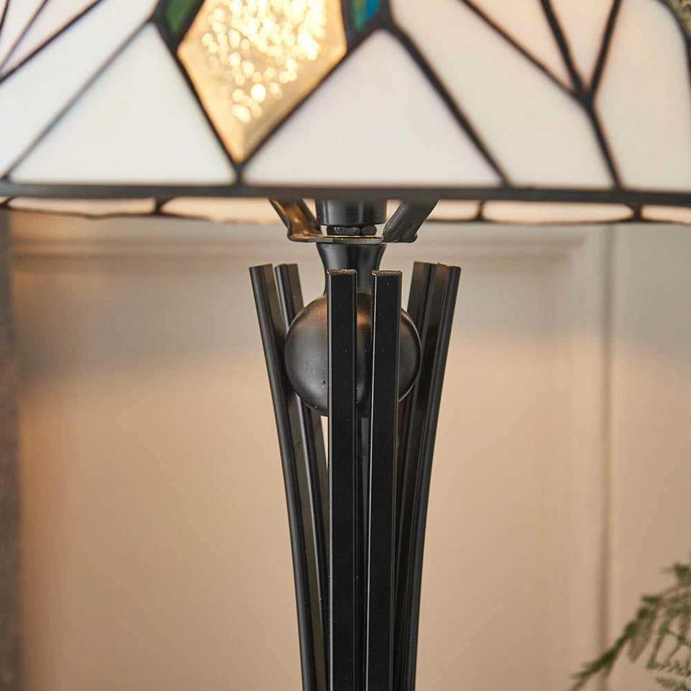 Lampada da tavolo Tiffany Astoria vetro geometrica 1xE14 40W