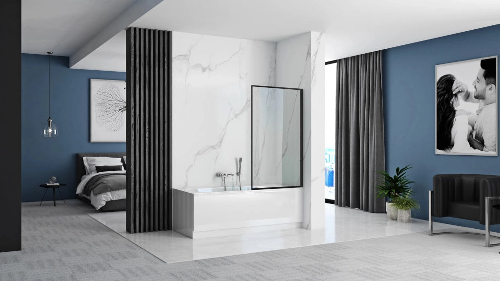 Schermo Vasca Rea Lagos Fix 80 Black