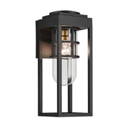 Applique esterna industriale nera vetro E27 IP44 HONE Kichler