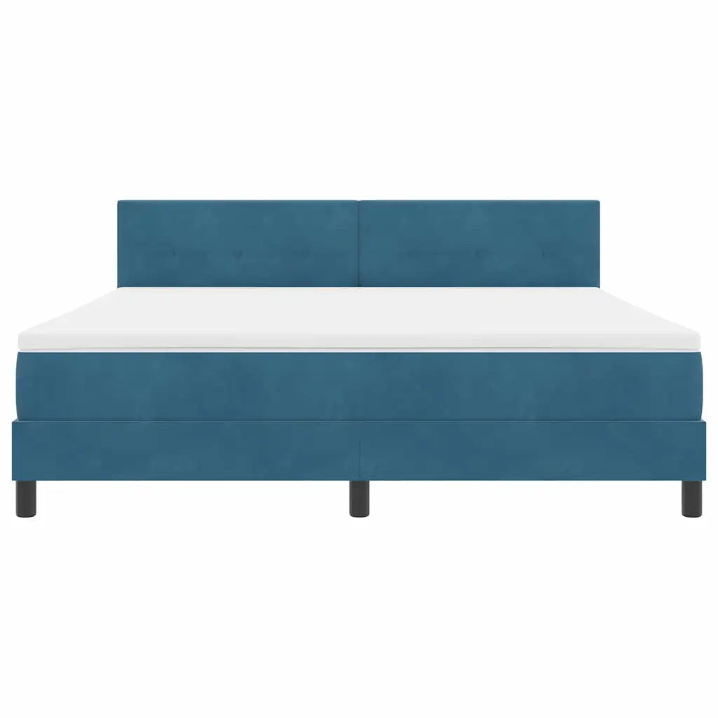 Letto a molle con materasso Blu Scuro 180 x 200 cm Velluto 3339192