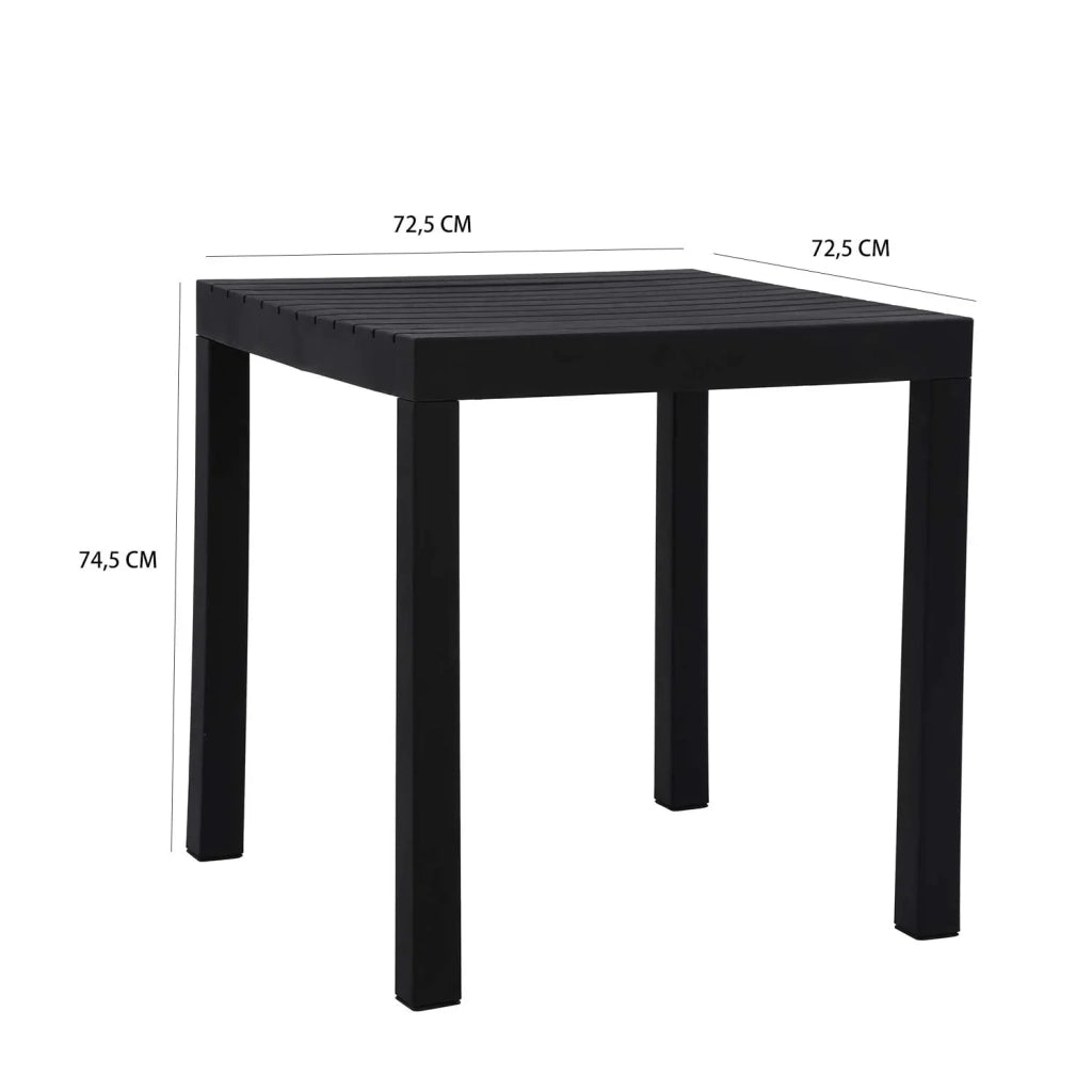 LÚZETE - TAVOLO DA GIARDINO ELVO NERO