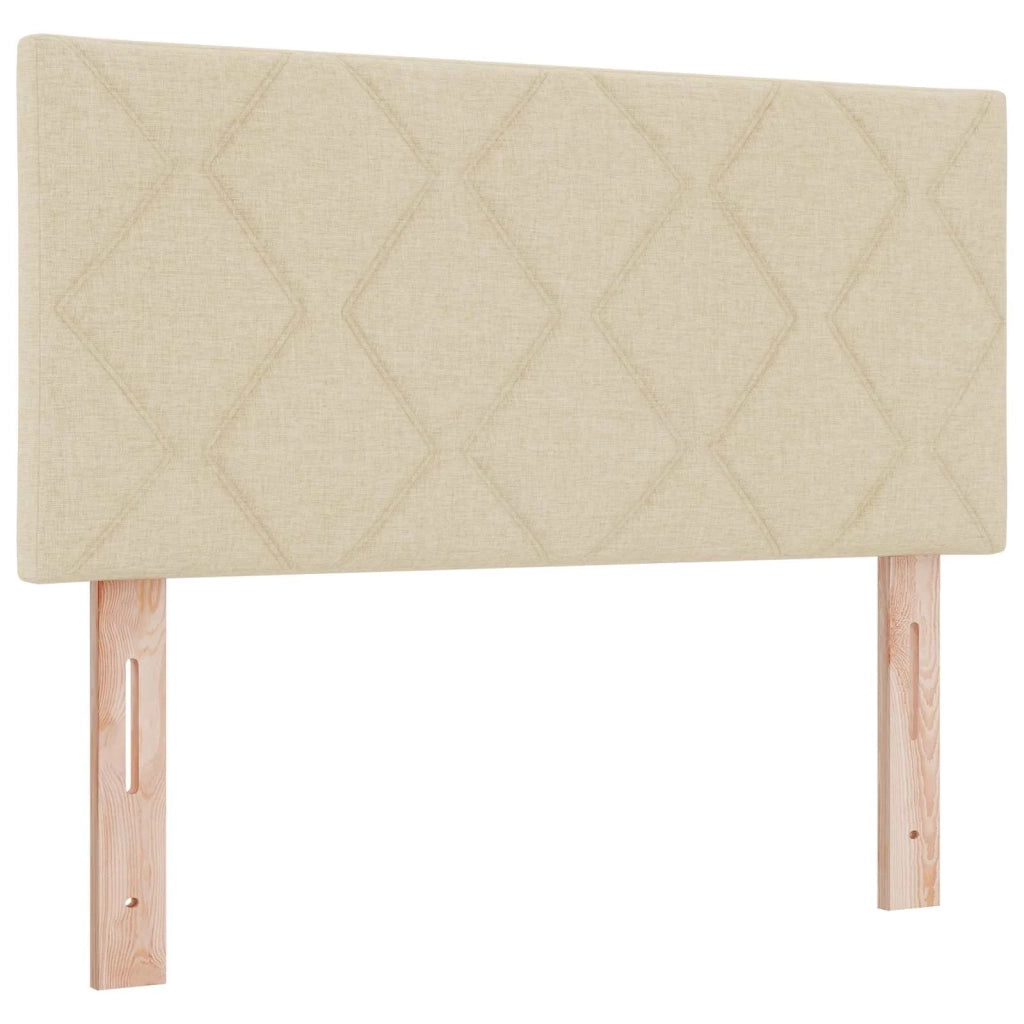 Letto box spring con materasso Crema 120 x 200 cm Tessuto 3451452