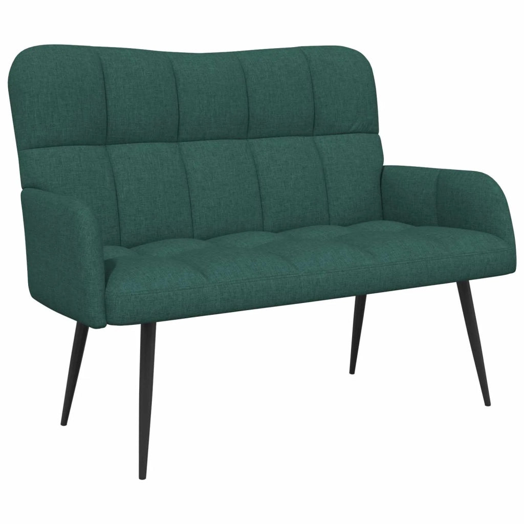 Sofa a Due Posti Verde Scuro 115 x 61 x 87 cm Tessuto 42028934