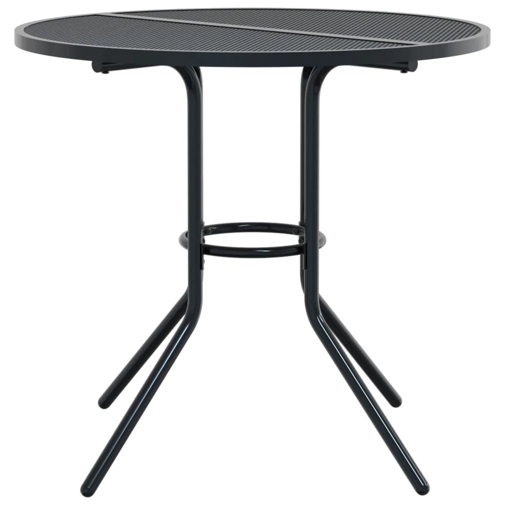 Set Sedie Giardino Reclinabili 3 pz | Sedie da Esterno Antracite Acciaio Verniciato