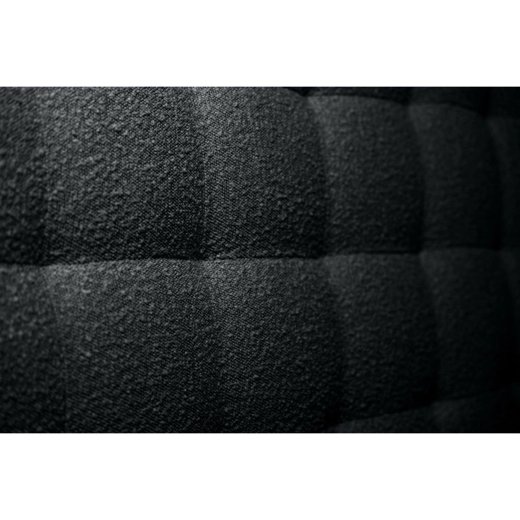 Letto 200x200 cm con testata imbottita - tessuto bouclé