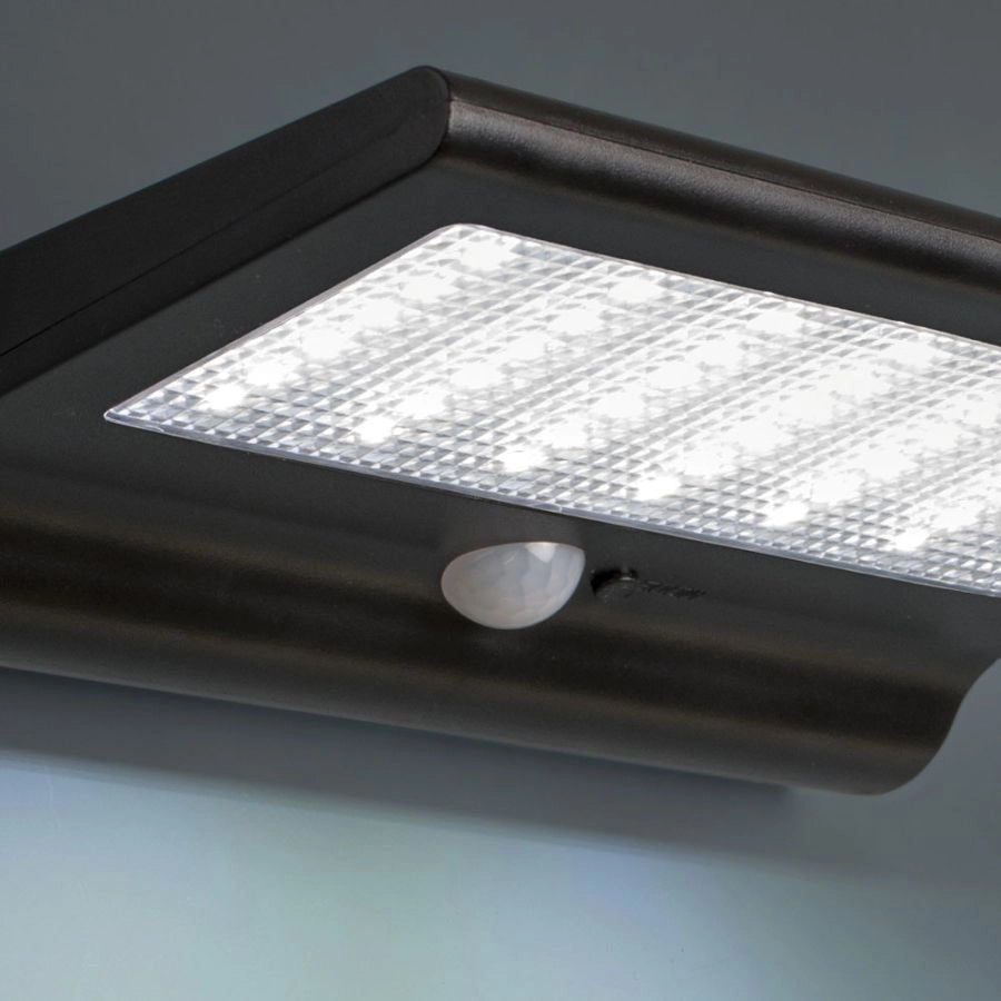 APPLIQUE LED CON PANNELLO SOLARE DA ESTERNO EBE COLORE NERO