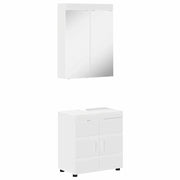 Set di mobili per il Bagno | Armadio da bagno TULUM 2 pz Bianco 60 x 34 x 63 cm