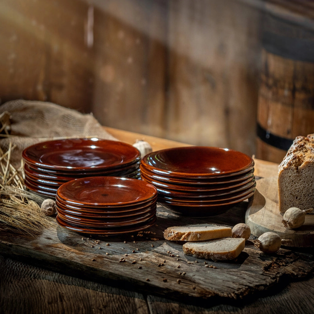 Set di 4 piatti da dessert KADAX da 19 cm in ceramica.