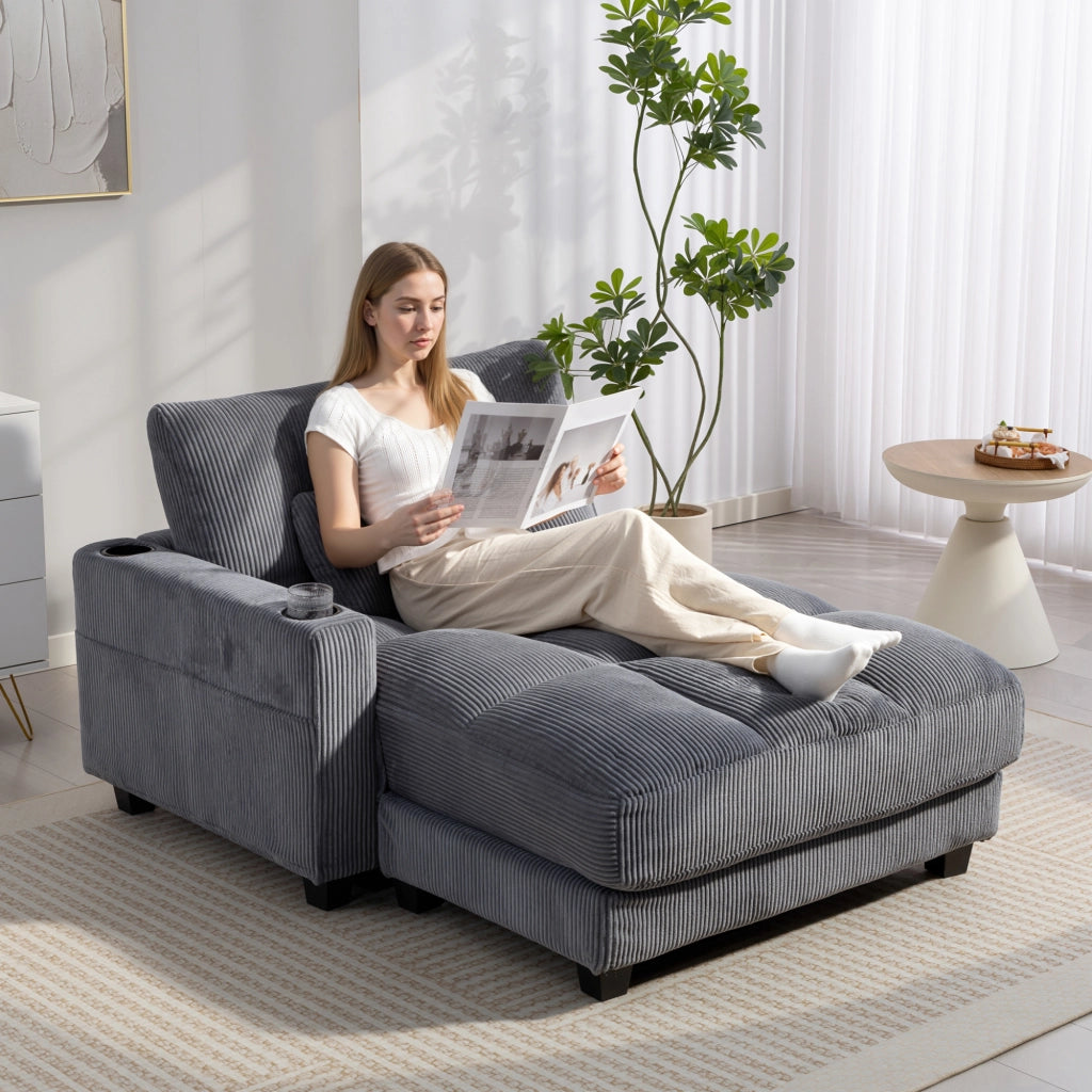 Divano letto con cuscini ¨C Minimal ¨C grigio