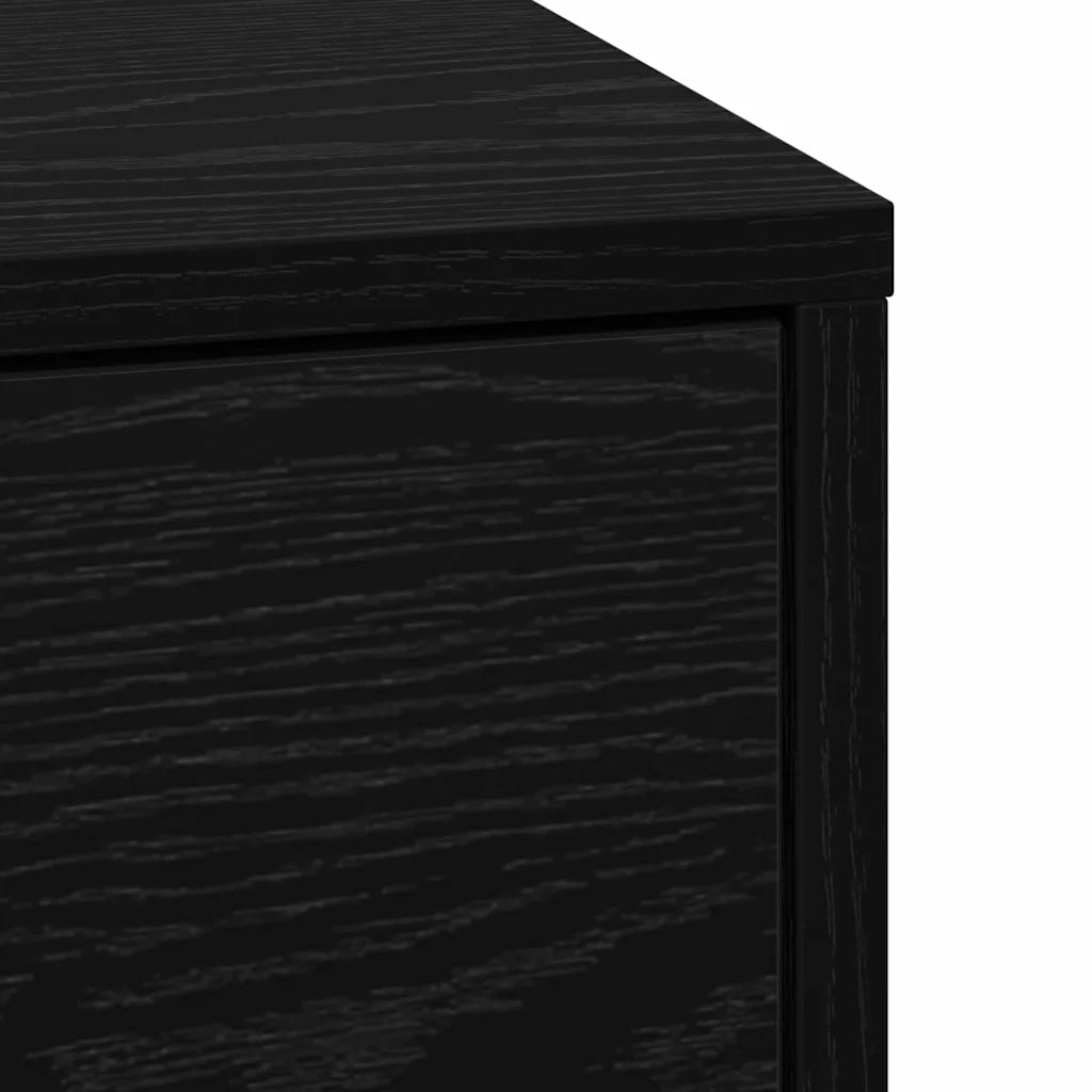Armadio da Notte Rovere Nero 38 x 34 x 61 cm Legno multistrato 868932