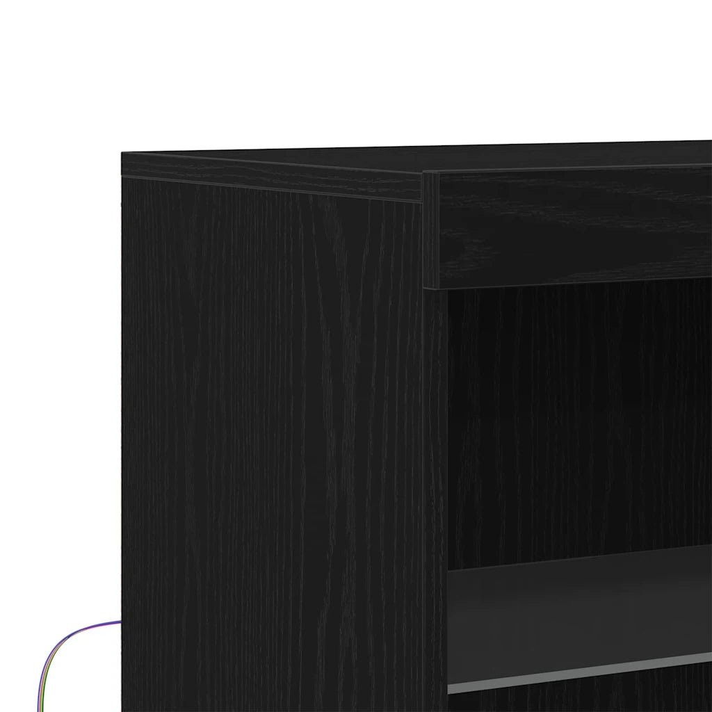 Madia LED Nero 60 x 37 x 100 cm Legno multistrato 863035