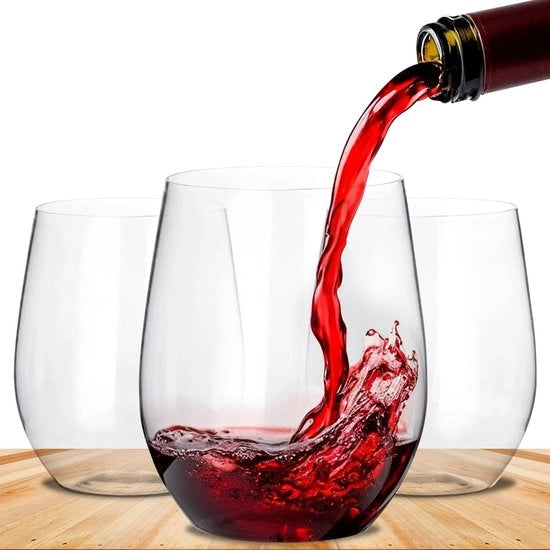Set di bicchieri da vino resistenti - Luce e flessibili - set da 4 - plastica