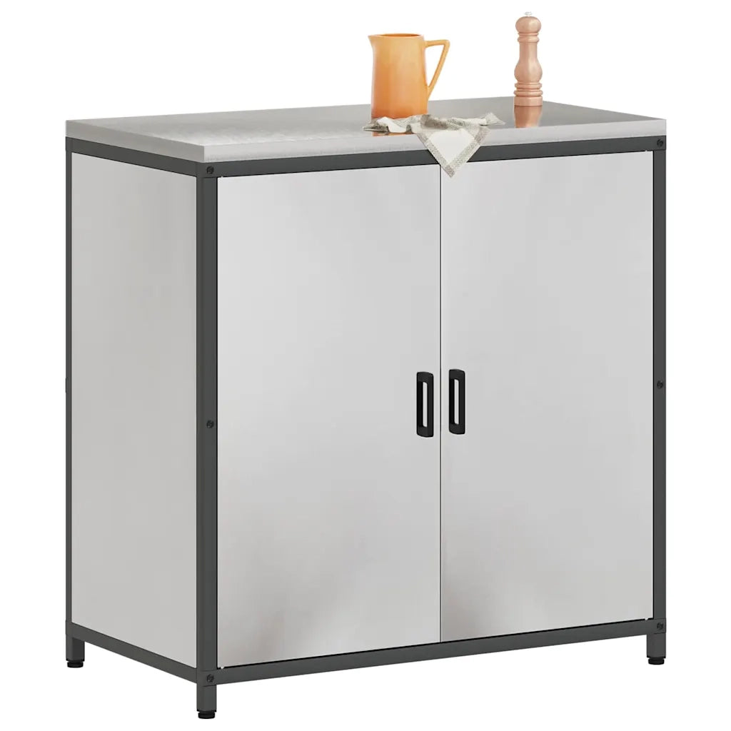 Stoccaggio in cucina con porta Argento 60 x 50 x 92 cm Acciaio