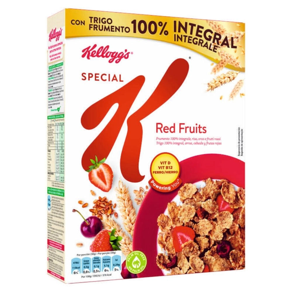Kellogg's special k frutti rossi cereali in confezione da 290 grammi