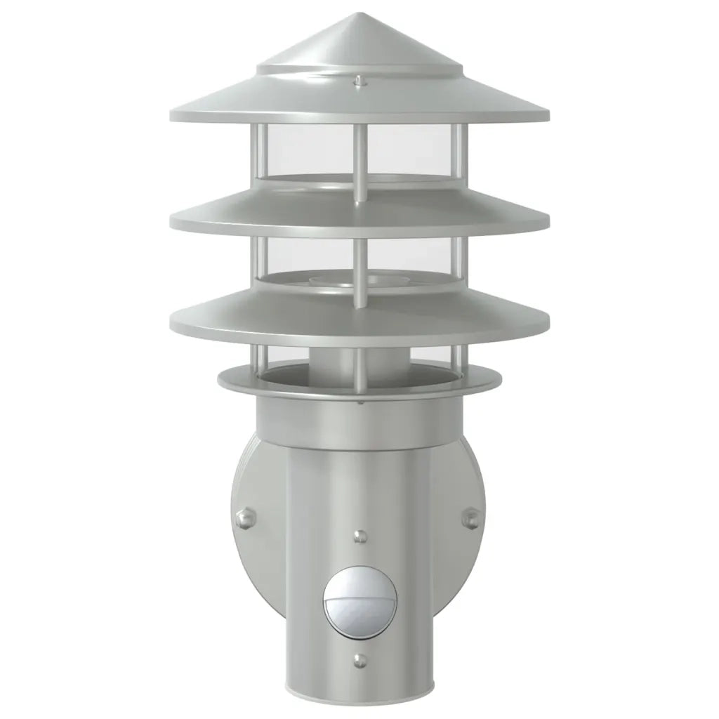 Applique per Esterno con Sensore Argento in Acciaio Inox 4006230