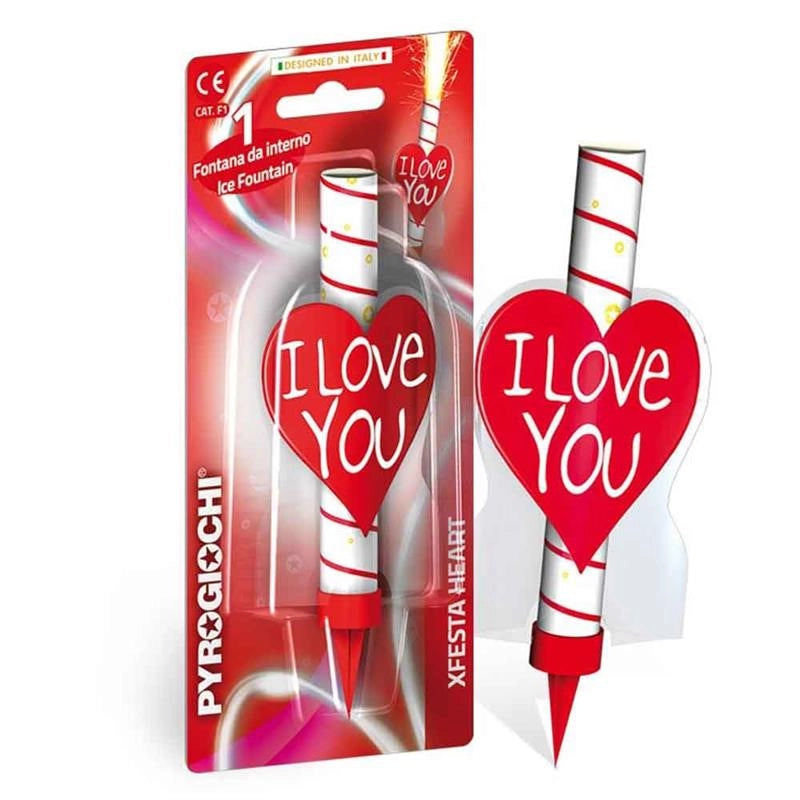 PYROGIOCHI CANDELA ESPLOSIVA "I LOVE YOU" DA INTERNO