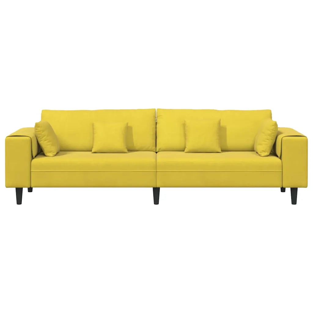 Divano Giallo 250 x 77 x 76 cm Velluto 3335159