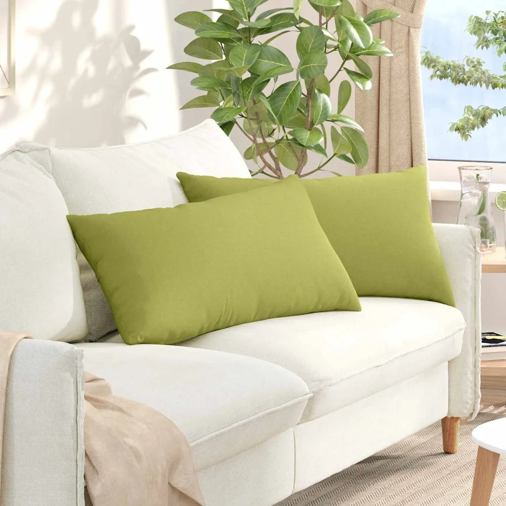 Cuscini da Divano 2 pcs Verde chiaro 80 x 40 cm Tessuto 42013706