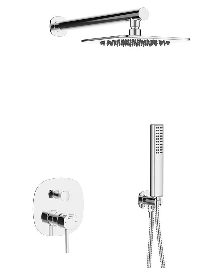 Set doccia completo di miscelatore incasso soffione e doccetta