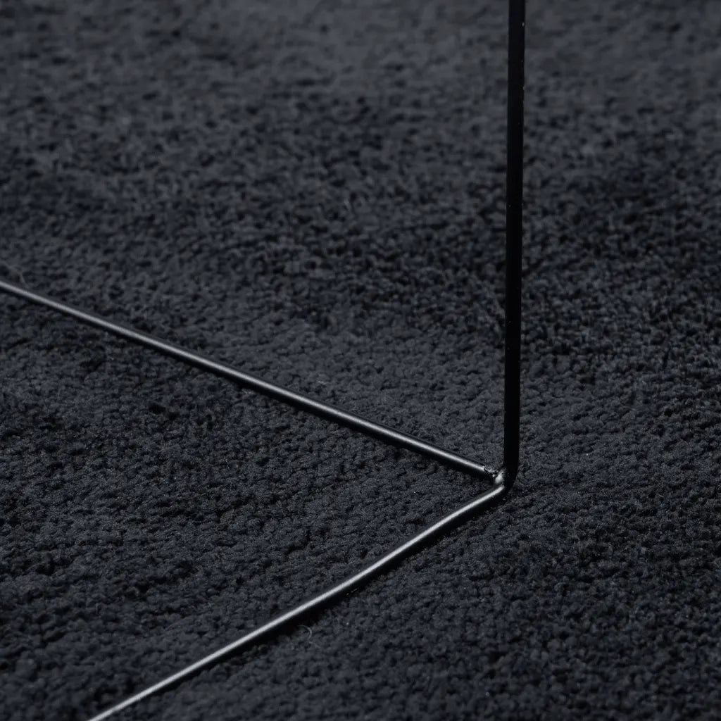 Tappeto del soggiorno | Tappeto OVIEDO a Pelo Corto Nero 200x200 cm