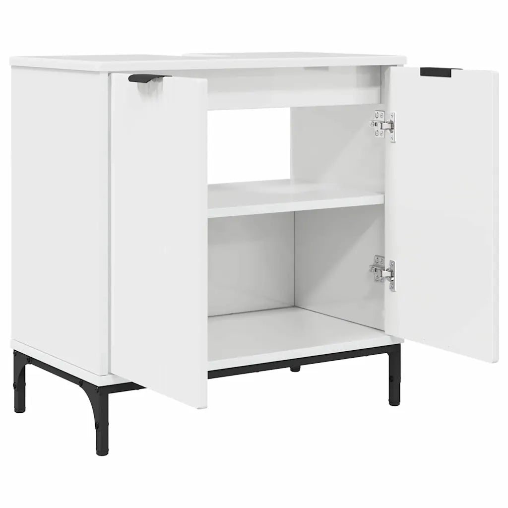 Set di mobili per il bagno con cassetto 3 pcs Bianco lucido 3393107