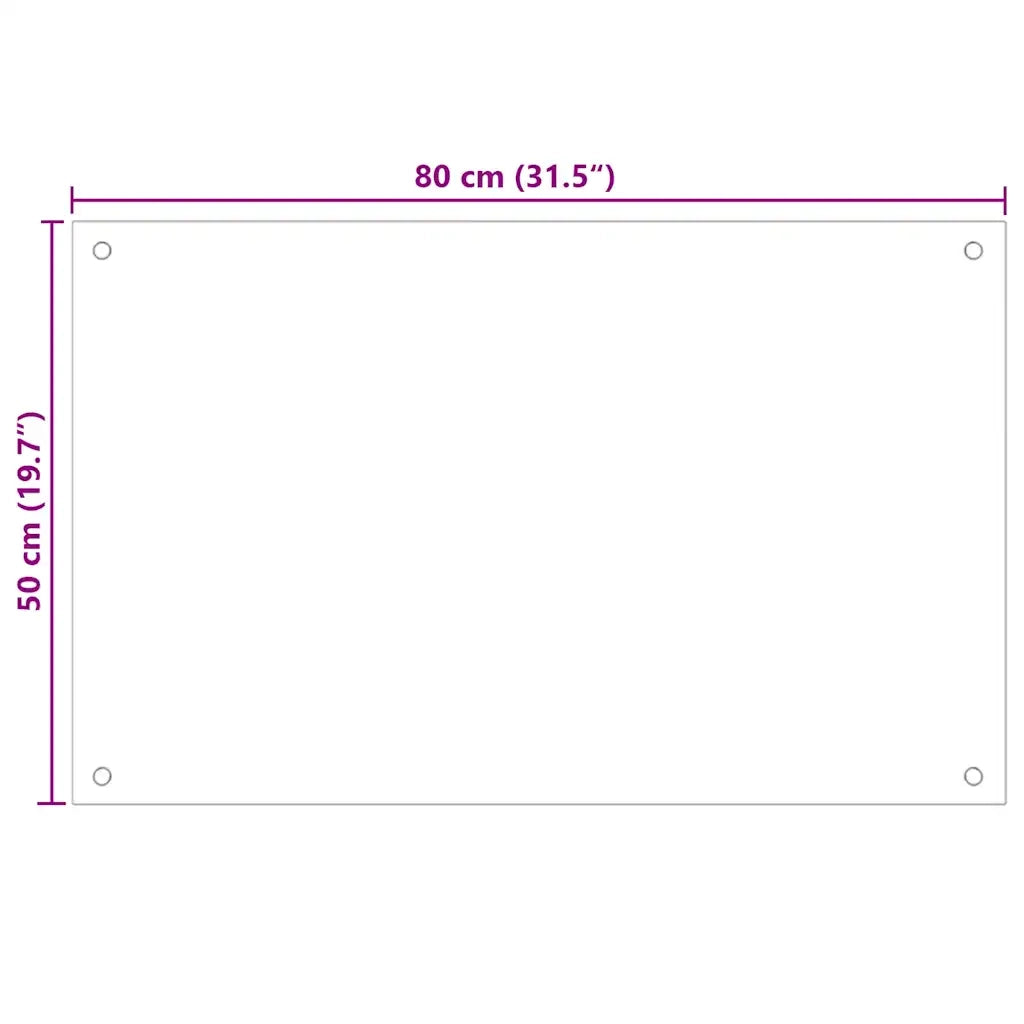 Paraschizzi per Cucina 2 pz Trasparente 80x50cm Vetro Temperato CFW5842271