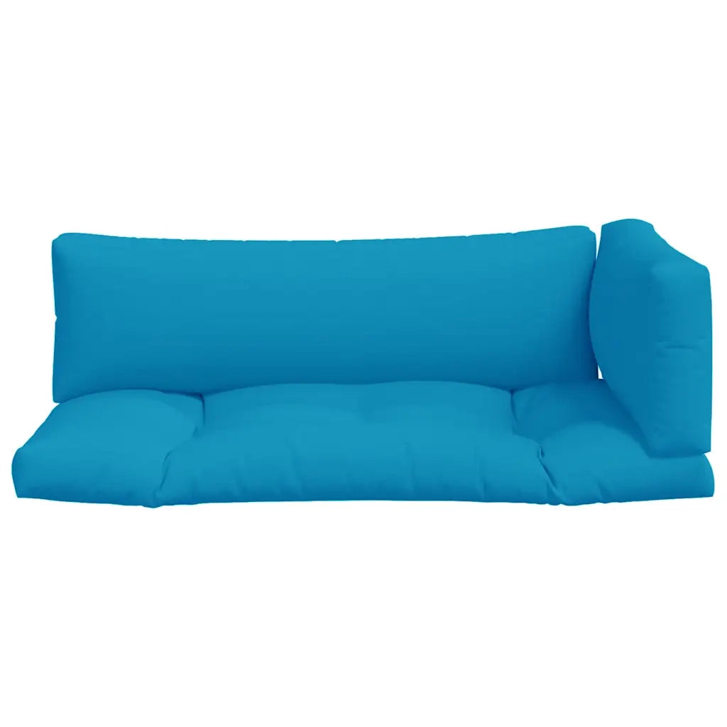 Cuscini per Pallet 3 pz Azzurro in Tessuto 360948