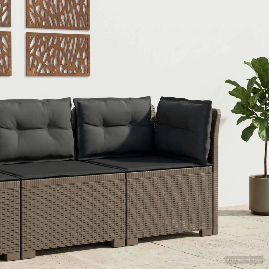 Divano da Giardino a 1 Posto con Cuscini Aspetto Rattan PP 8011845