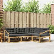 Set di divani da esterno 3 pz Bianco e Antracite Poliestere 3386391