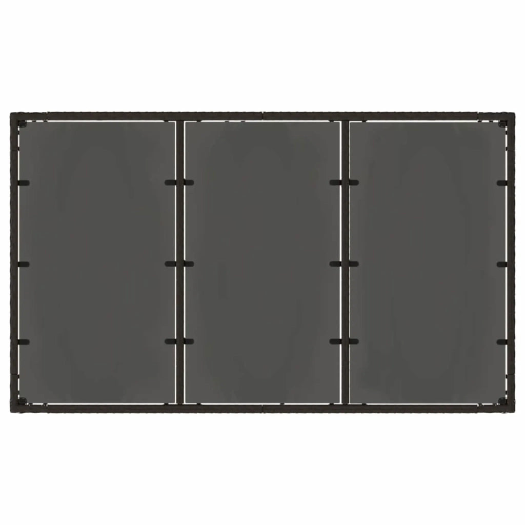 Set da pranzo per esterni 7 pz Nero polyrattan 3448937