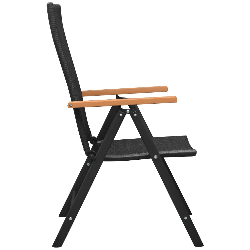 Set da Pranzo da Giardino 7 pz Nero e Marrone 3060080