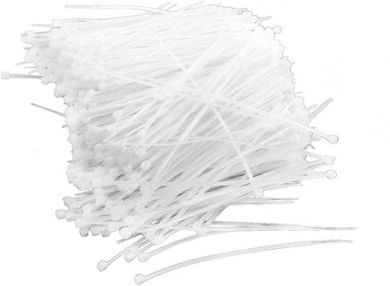 Cablettes in plastica bianca da 1000 pezzi per fissaggio e legatura
