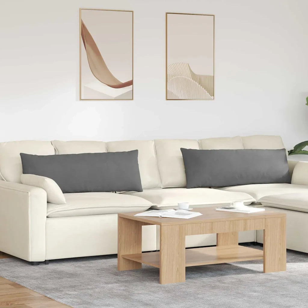 Cuscini da Divano 2 pcs Grigio scuro 120 x 40 cm Tessuto 42013813