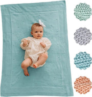 Bambino degen, cotone (bio), femmine + maschi (75 x 100 cm), GOTS + Oeko-Tex: libero da sostanze pericolose e sicuro, degen per neonati, prima dotazione per estate e inverno degen di conforto (blu)