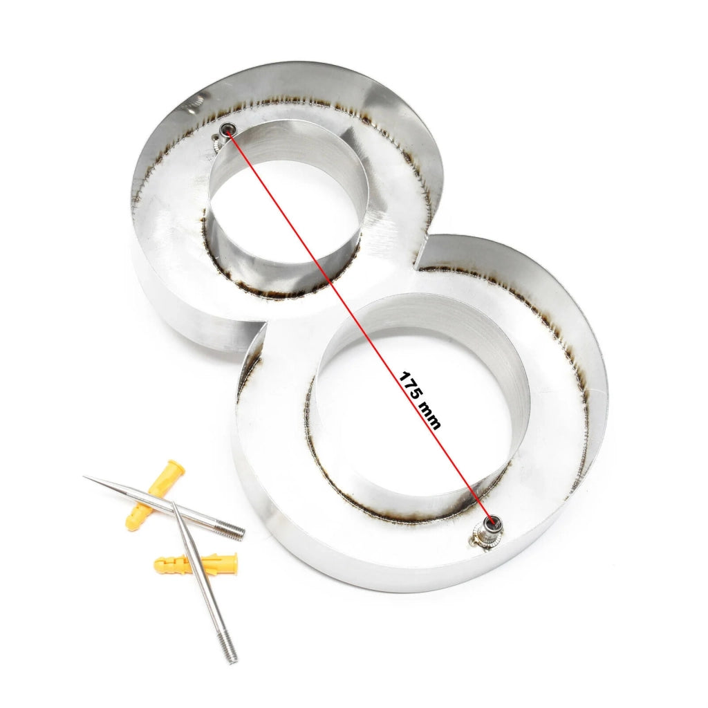 Numero civico "8" in acciaio pregiato 20 cm Arial 3D materiale di montaggio incluso 16_0001432