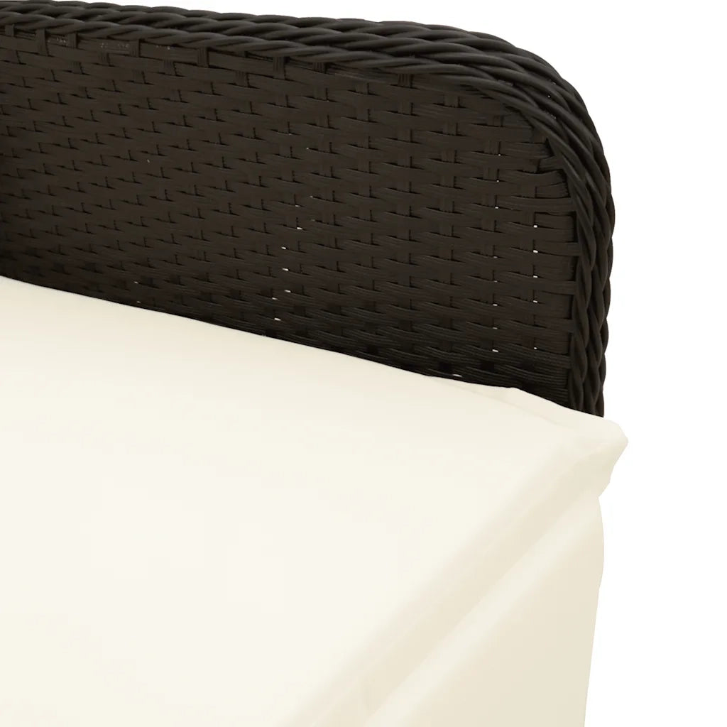Set Bistrò da Giardino 9 pz con Cuscini in Polyrattan Nero 3276995