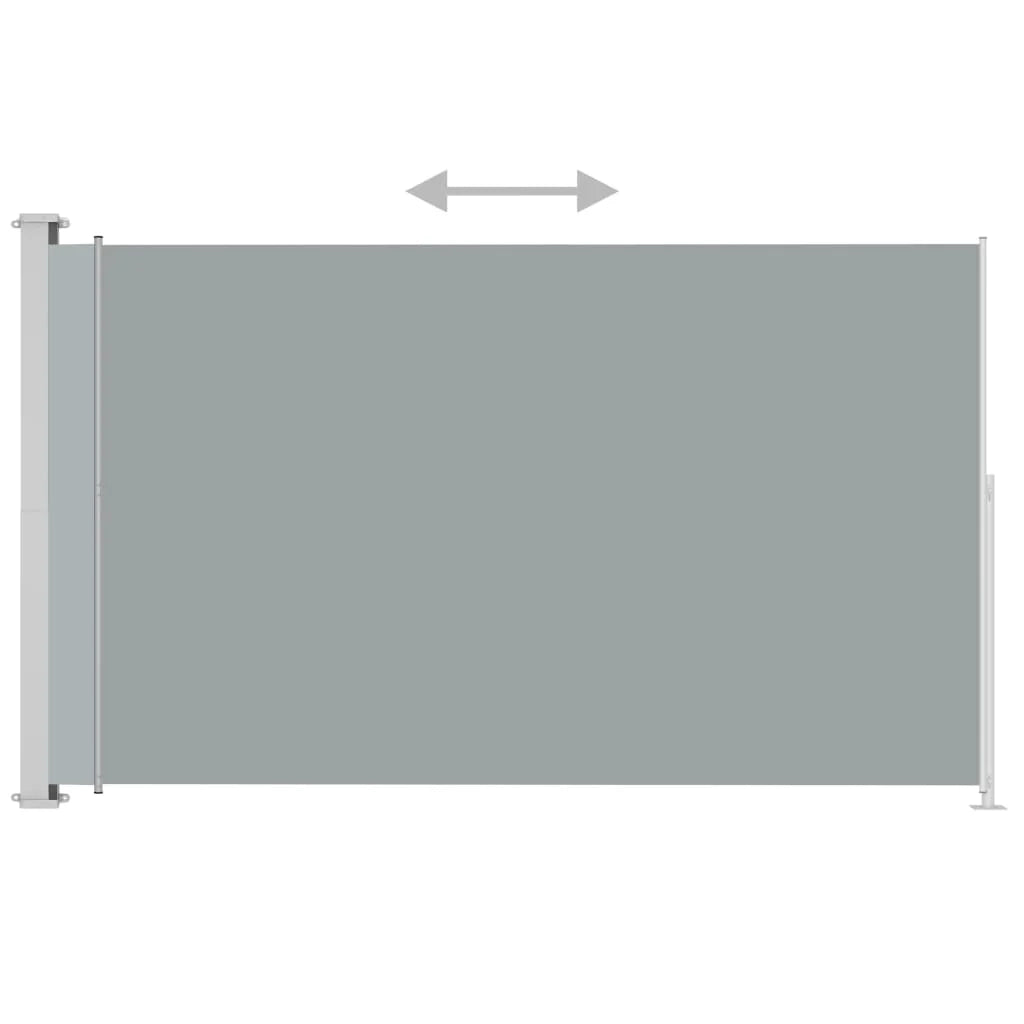 Tenda da sole laterale retrattile/schermo privacy per patio giardino terrazza balcone 200 x 300 cm grigio 02_0007351