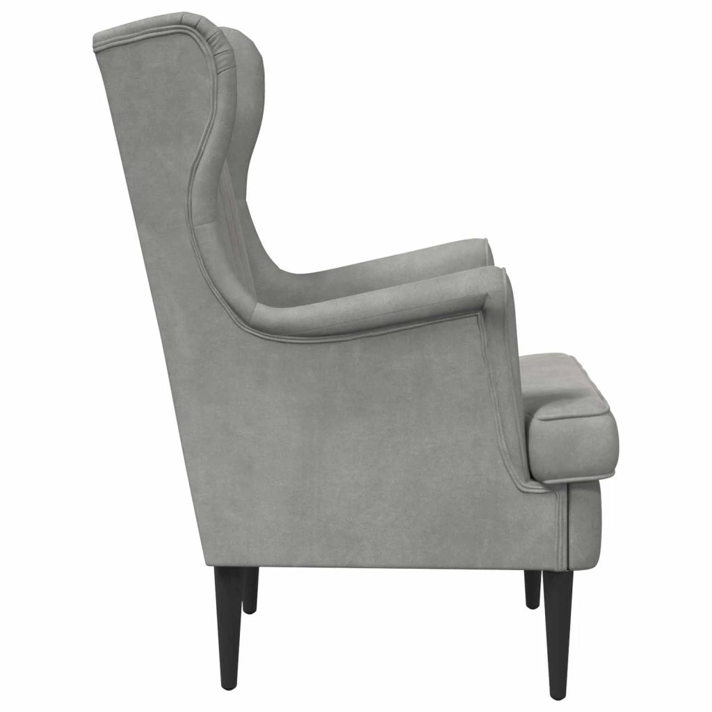 Poltrona | Sedia Relax Grigio Chiaro Velluto