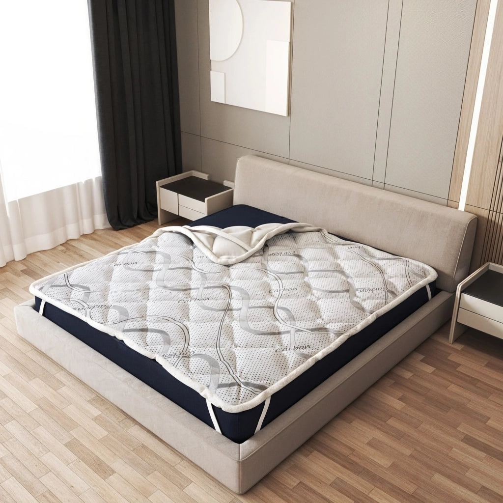 Topper Una Piazza e Mezza130X190 Traspirante Altezza 5 cm | Correttore Materasso Piazza e Mezza con Proprietà Ergonomiche | Imbottitura in Ovatta Soft | Tessuto Anallergico e Antiacaro