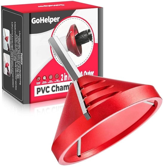 Strumento di sbiancamento 2-in-1 - PVC/CPVC/ABS/PP/PE - Strumento di inclinazione - Materiale duraturo - Preciso e liscio - Per all'interno ed all'esterno - Trapano per tubi
