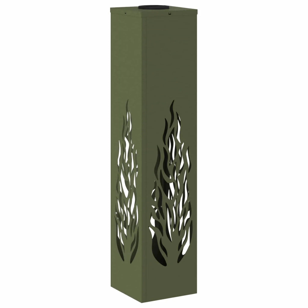Faro LED solare per sentieri 2 pcs Verde oliva 879803