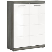 Buffet SCOTT – Bianco lucido – 2 porte, 7 nicchie – Da posizionare