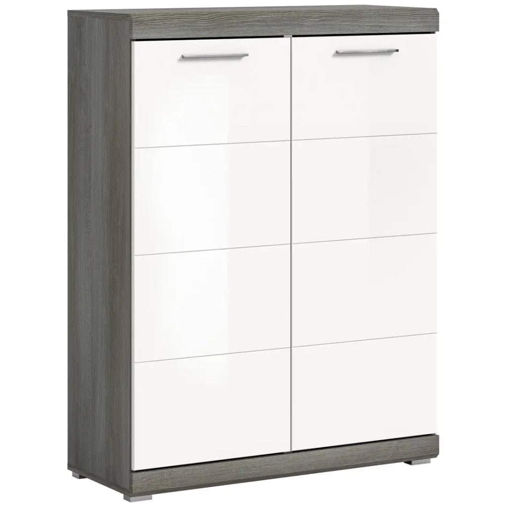 Buffet SCOTT – Bianco lucido – 2 porte, 7 nicchie – Da posizionare